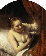 REMBRANDT Harmenszoon van Rijn A young Woman in Bed 9mk33) oil painting picture wholesale